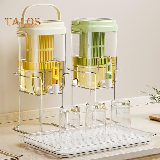 Dozator de apă cu robinet, ulcior de suc de vară fără BPA pentru frigider, 5L, etanș, pentru ceai cu gheață și fructe, infuzor, recipient de băuturi de mare capacitate pentru