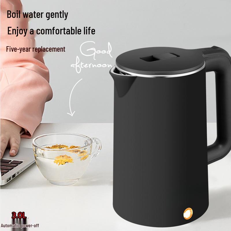 Compact Electric Kettle with Quick Boil, Large Capacity, and Insulation