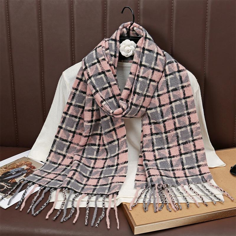 Luxury Plaid Designer Women Scarf Imitation Cashmere Shawl Winter Thick Warm Neckerchief Foulard Echarpe Wrap Unisexe