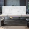 Acrylic Frosted Office Partition - Single Panel, Modern Desk Divider, Clear Privacy Screen for Workspace, Clamp-On Desktop Panel