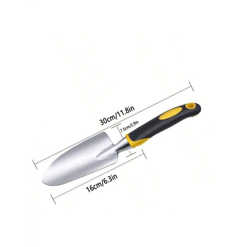 1pc/ Stainless Steel Gardening Shovel With Rubber Anti Slip Handle for Planting Excavating Weeding and Gardening Tools