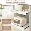 200cm High Kitchen Cabinets, Tall Cabinets with Anti-Tip Protection, Freestanding Multifunctional Cabinets for Dining Room, Living Room White