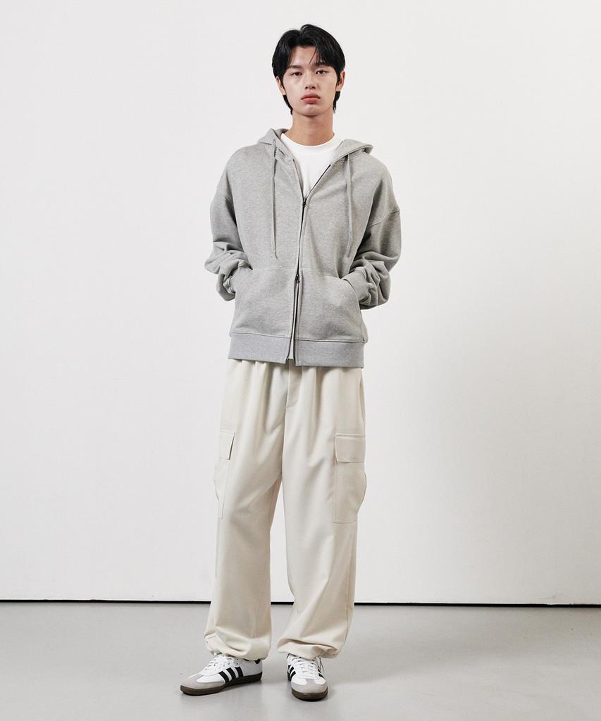 WHOLOVESART Daily Cargo Elastic String Pants Cream