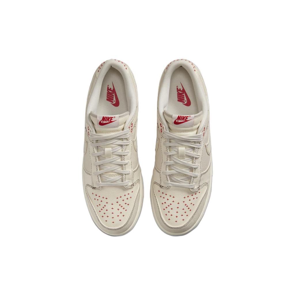 Nike Dunk Low SE Sashiko - Light Orewood Brown Unisex Sneakers Cream University-Red Pale-Ivory DV0834-100