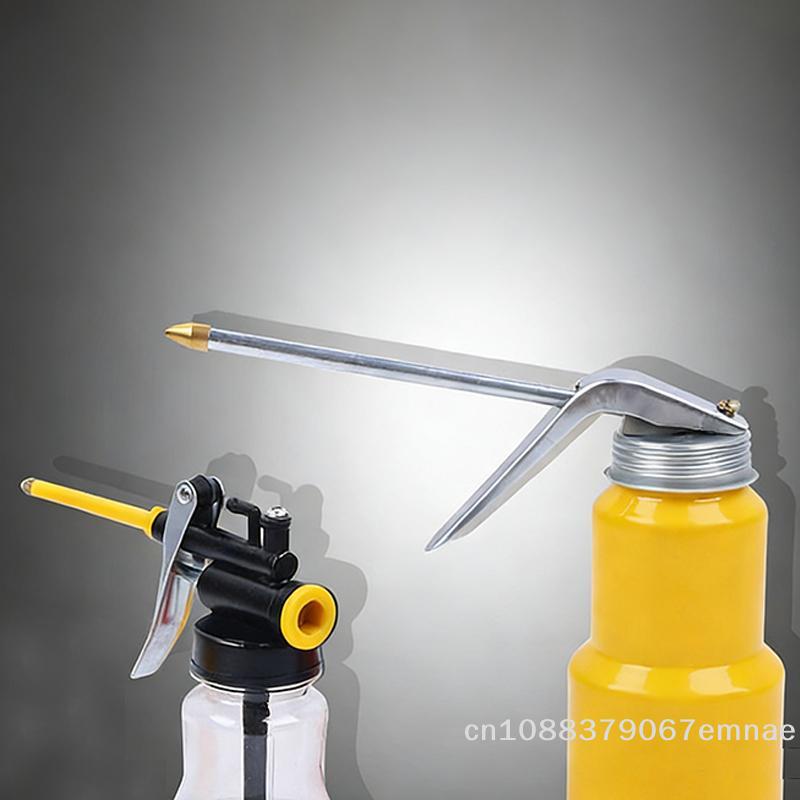 High-Pressure Manual Oil Dispenser Long-Nozzle Oil Filler Can 200/300/500ML for Motorcycle Car Home Injector Bottle