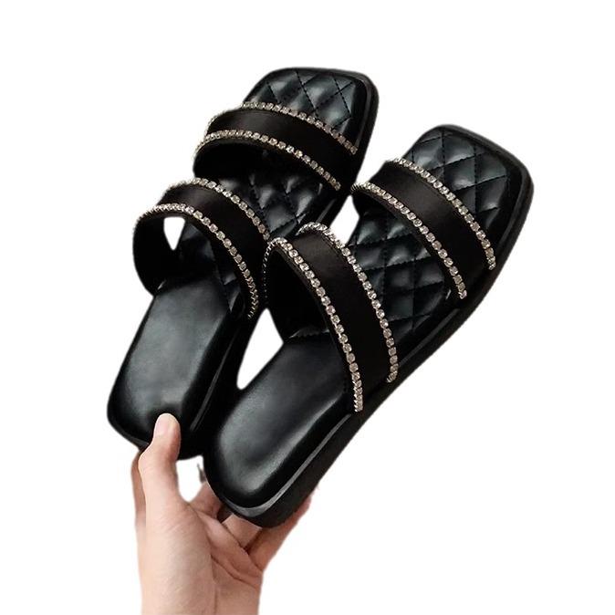 Traubenmutter Sommer neue Mode Plateau-Slipper Damen tragen coole Slipper Damen tragen High Sense 2025 Sandalen Damen