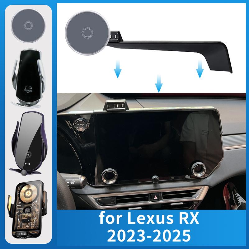 For Lexus RX 2024 2025 (14in) Car Phone Holder Screen Fixed Navigation Bracket Base Wireless Charging