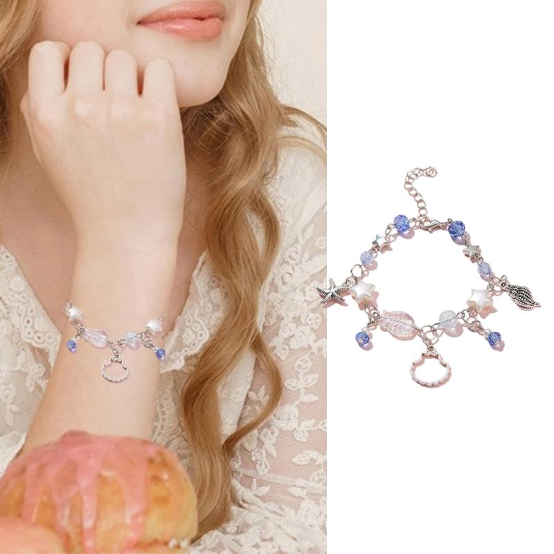 Handmade Crystal Beaded Necklace/Bracelet Stylish Colorful Bead Accessory Fashionable Jewelry for Girls and Women