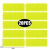 50/10pcs Car Bumper Reflective Stickers Reflective Warning Strip Tape Secure Reflector Stickers Decals Safety Warning 3*8CM
