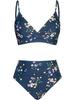 2023 Best-Selling Women's V-Neck High-Waisted Twist Bikini with Adjustable Straps