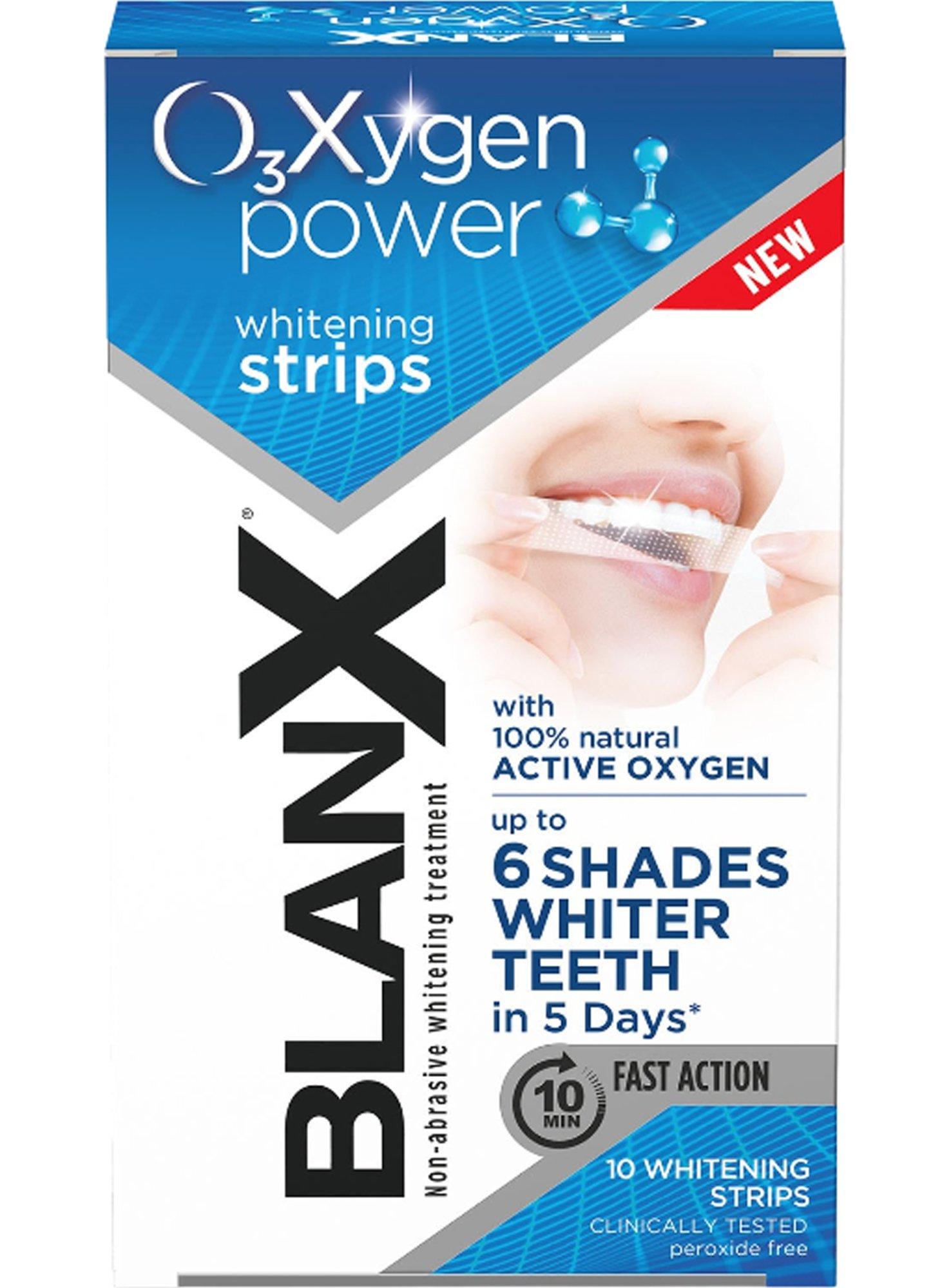Tandenbleekstrips, Blanx, O3X, Vlekverwijdering, Milde Bleking, 10 Strips