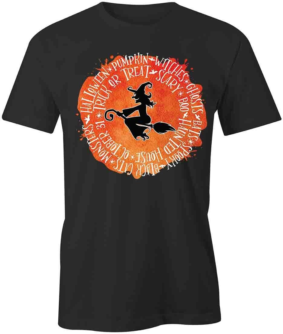 WITCH TShirt Tee Short-Sleeved Cotton HALLOWEEN CLOTHING S1BCA498 M