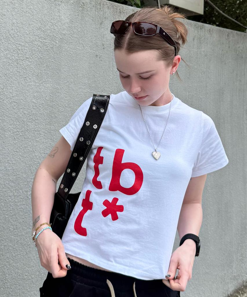 Sseulibaisseuli Tbt Signature Logo Basic T-Shirt White