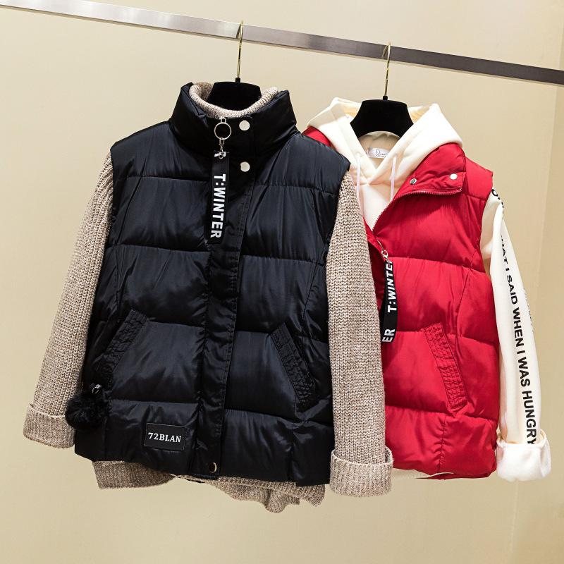 Vestă scurtă, largi și groasă, pentru femei, vestă caldă, haină din puf, vestă din bumbac