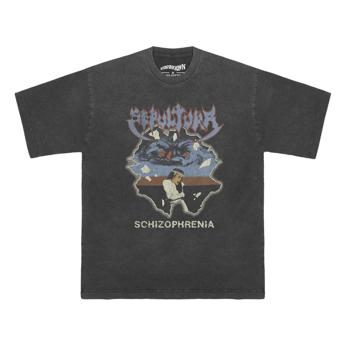 

Sepultura TShirt Schizophrenia Dark Angel Possessed Kreator Thrash Death Metal Washed Long Short Sleeves Clothing Mens Shirts S