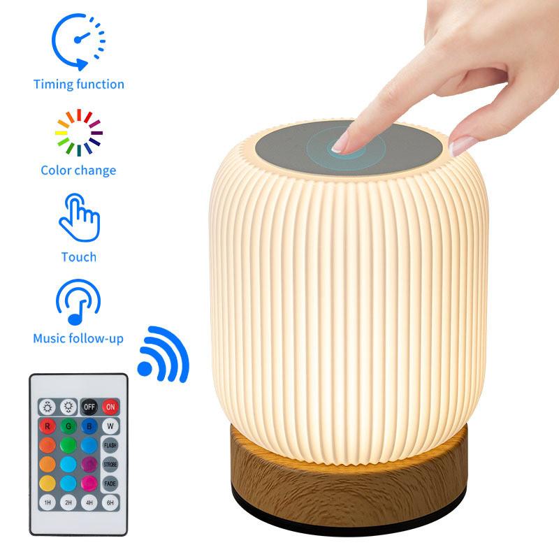 Rechargeable Portable Bedside Night Light Dimmable Adjustable Color Temperature Table Lamp For Bedroom
