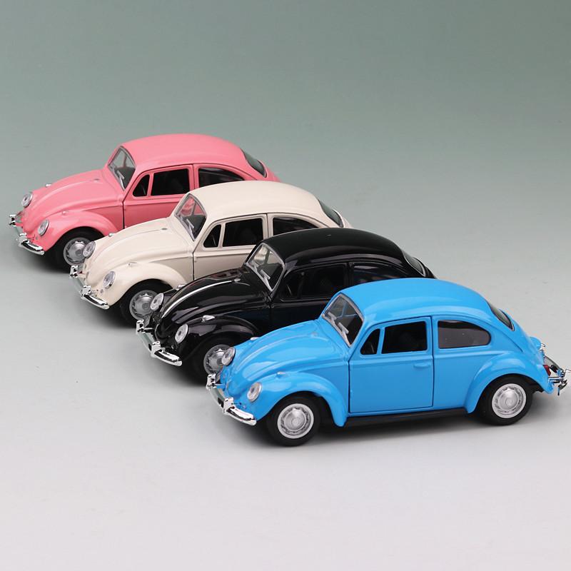 Klassischer 1967 Volkswagen VW Classic Beetle Bug Vintage Maßstab 1:36 Druckguss-Metall-Rückziehauto-Modellspielzeug für Geschenk/Kinder