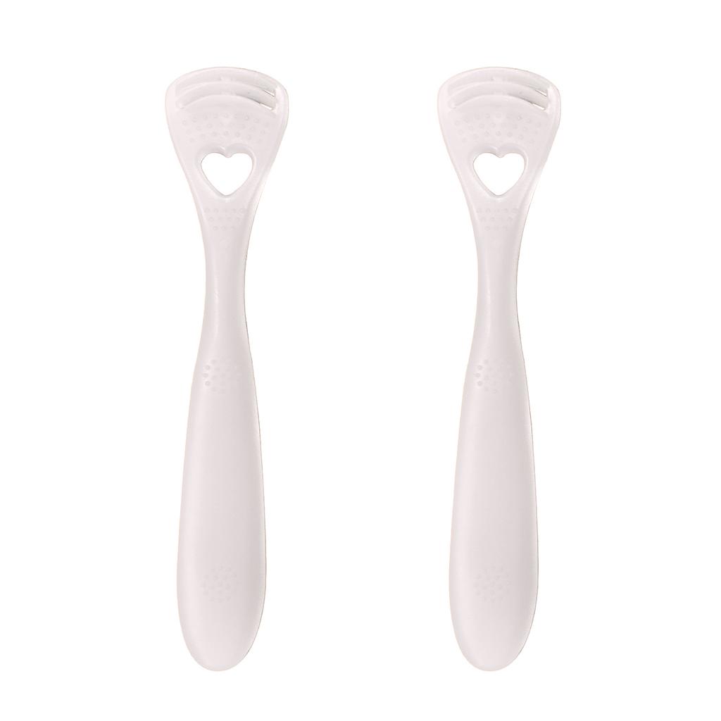 2Pcs Tongue Surface Oral Cleaning Brushes Adult Children Soft Silica Gel Tongue Scraper Color Random Oral Cleaner Brush