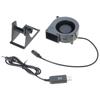 Desktop Cooling Fan USB Powered 12V Boost Cable Adjustable Angle for Heat Dissipation and BBQ Ignition 3800RPM 4.5W 20CFM