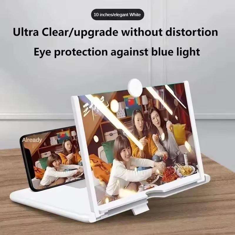 10 Inch 3D Screen Amplifier Video Magnifier for Smartphone Enlarged Mobile Phone Stand Bracket