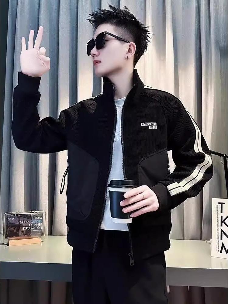 Men's Scruffy Handsome Corduroy Jacket - High-End Casual Fashion, New Spring/Autumn 2025 Trend.