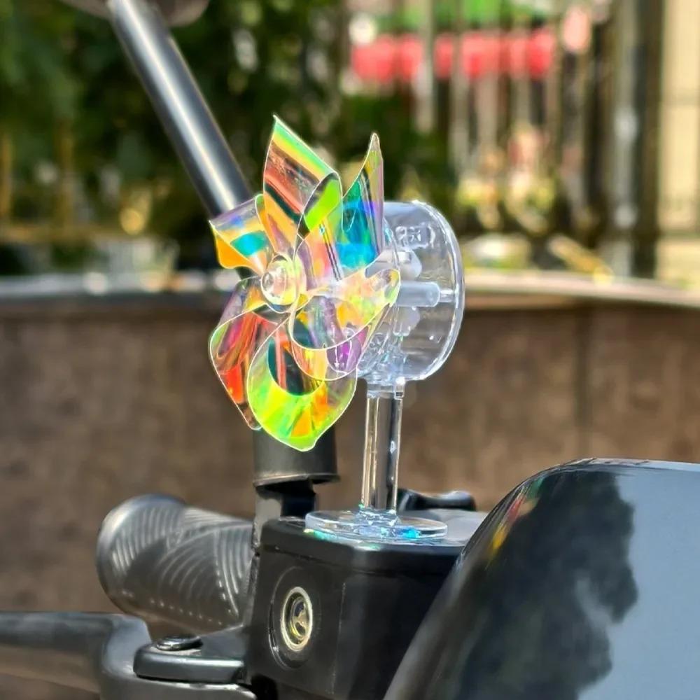 LED Wind Powered Colorful Pinwheel Light for Bike Motorcycle Decoration Safety