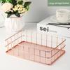 Nordic Iron Storage Basket Jewelry Organizer Gold Office Desktop Sundries Makeup Brushes Holder Table Cosmetics Organizer Rack