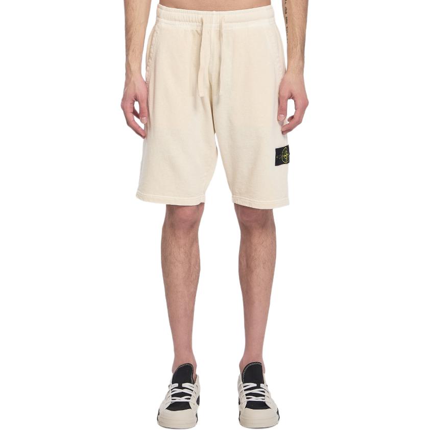 

Stone Island Plain Badge Drawstring Casual Shorts Men shorts Off-White K1S156200009S0060-V0193 XL