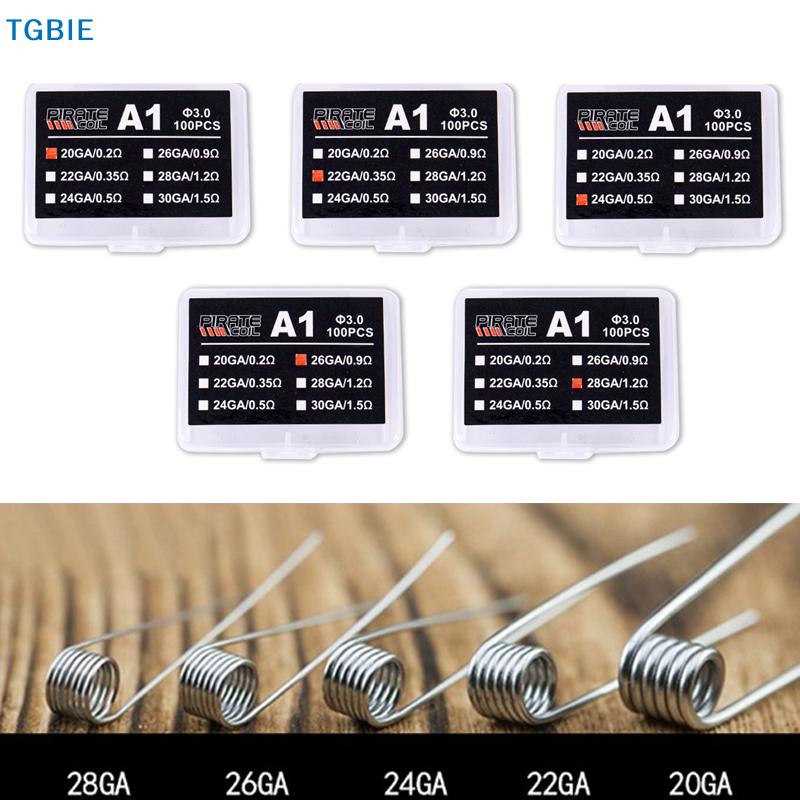 [TL][TL]100 Pcs/box High Quality A1 Coil Wire Heating Resistance Premade Coils DIY Prebuilt Coil Wire 3.0 Circle Diameter