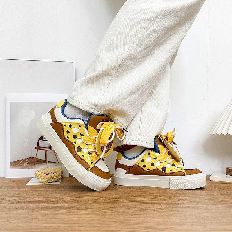 Platform white shoes women's spring new versatile heightening board shoes casual sports shoes tide
