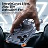 For iPhone 17 16 15 14 13 Pro Max Transparent Aluminum Alloy Frame Phone Case For Magsafe 360° Rotate Magnetic Shockproof Cover