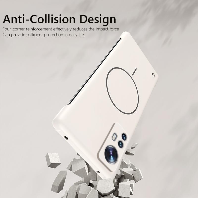 For  Frameless Magnetic Wireless Charging Phone Case For Xiaomi 12 Pro 12X Xiaomi12 Pro G Slim Hard Back Cover