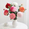 Pink Artificial Dahlia Flowers 2 Heads Artificial Faux Plants  Home Decoration