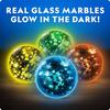 National Geographic Glow-in-the-Dark Glass Marble Mesh Storage Bag, Perfect for Girls & Boys, Creative STEM Educational Toy