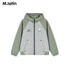 M.Latin Boys' 2025 Spring Color-Block Hooded Knit Jacket