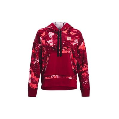 Project Rock Printed Hooded Training Sweatshirt Women Sweatshirt Red 1370242-626