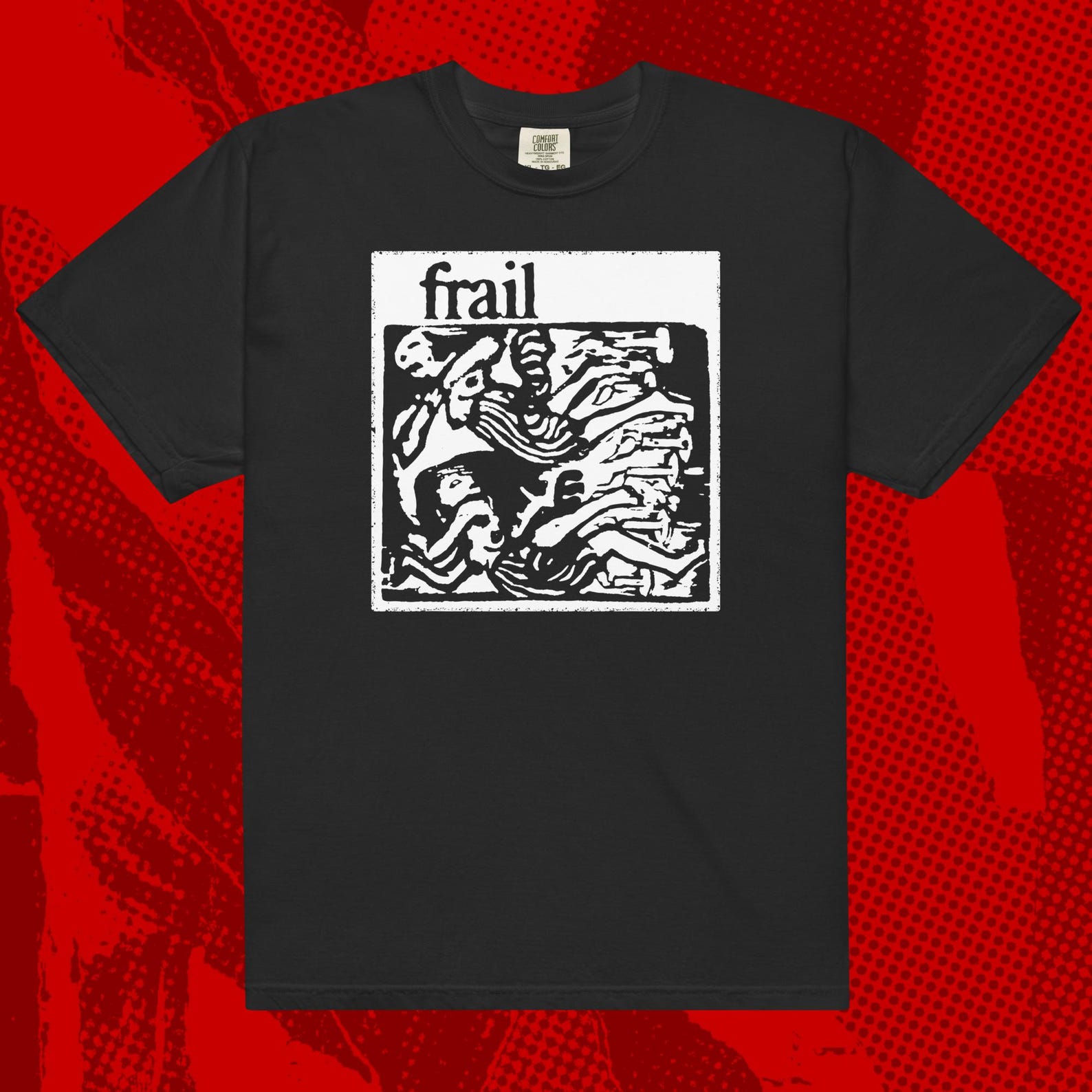 Frail Cover T-Shirt | Screamo Scramz Post Hardcore Ink & Dagger S