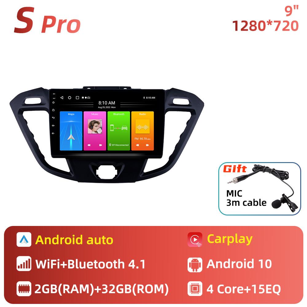 For Ford Transit Tourneo Custom 2013 - 2021 Car Radio 2 Din Android Multimedia Player Screen Head Unit Navigation Carplay Stereo