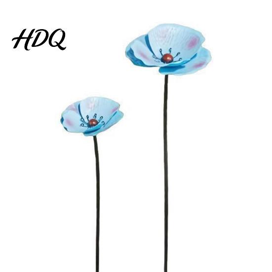 Unique Metal Floral Arrangement 2Pcs Flowers for Outside Decorative Garden Stakes Flower Bed Decor Plant Year-round Decorations Art Outdoor