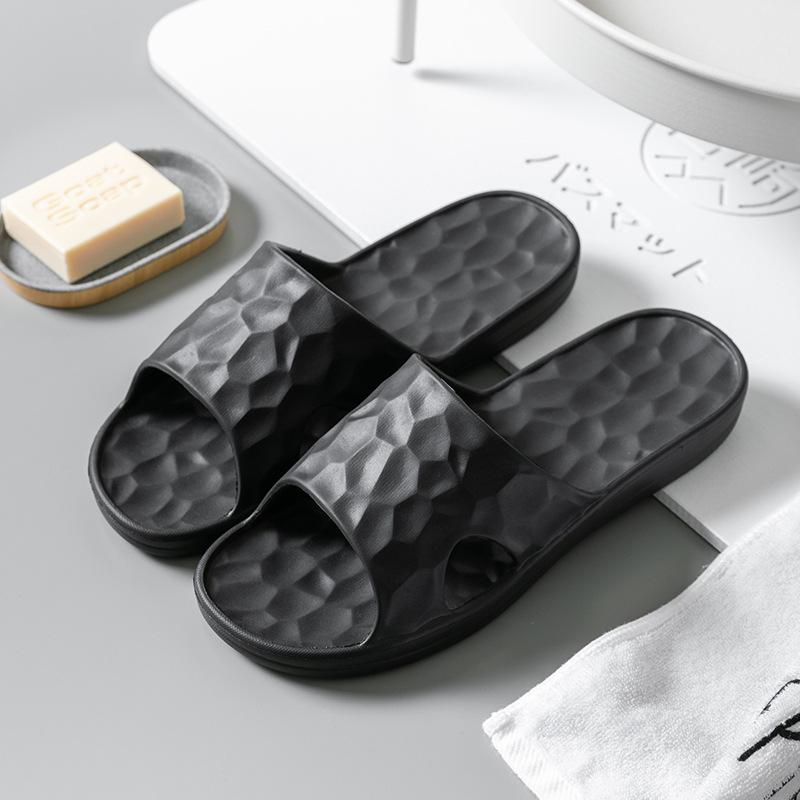 Slippers home summer Japanese style non-slip couple water cube slippers home bathroom bath slippers bacteriostatic slippers