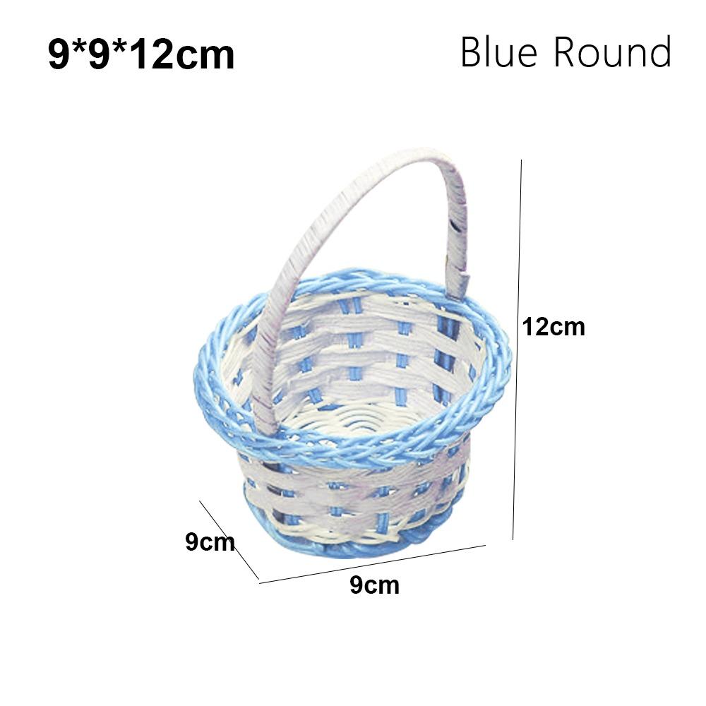 Красивая ручная плетеная корзина для хранения цветов Круглая/Овальная корзина для хранения Корзина для покупок