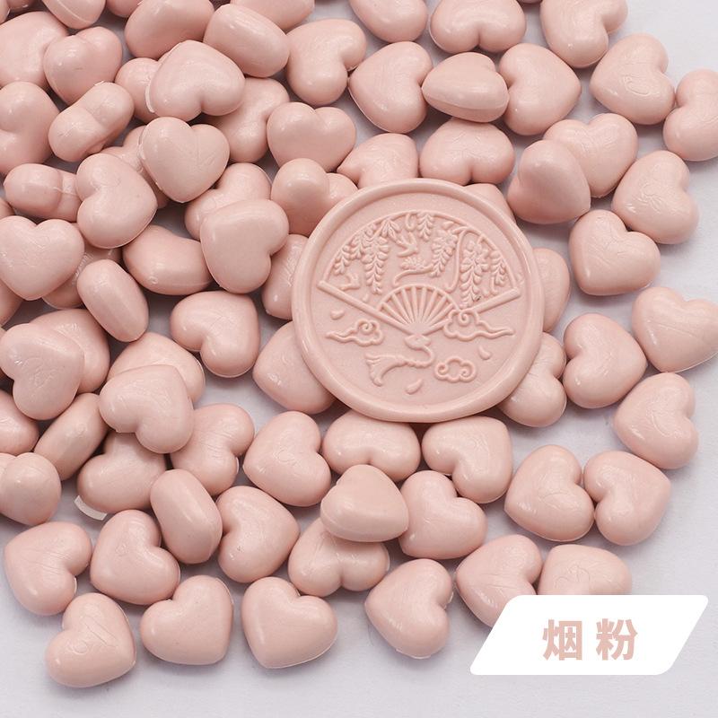 100pcs Fat Love Lacquer Wax Grains Heart-shaped Mixed Color DIY Hand Accounts Envelopes Sealed Wedding Invitation Decoration