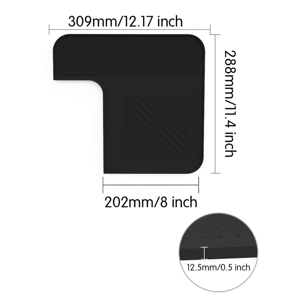 

Anti-Slip Silicone Mat for Cafe Accessories Dustproof scratch resistant Stable not offset Thermal Pad for ES601 Coffee Maker чёрный