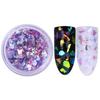 Nail Giltter Sequines Fluorescent Glass Paper Dust Powder Nail Art DIY Decor