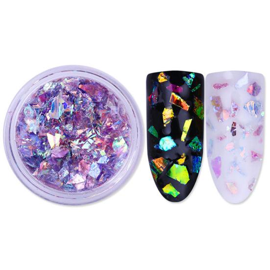 Nail Giltter Sequines Fluorescent Glass Paper Dust Powder Nail Art DIY Decor