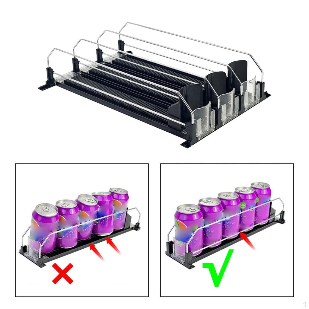 Drikkeorganisator for kjøleskap Automatisk propell Flaskestativ Holdbar Fjærbelastet Drikke