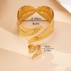2 Stück Geometrische Blatt Manschettenarmreifen und Ring Mode Feiertags-Schmuckset Trendige Accessoires für Partys und Festivals