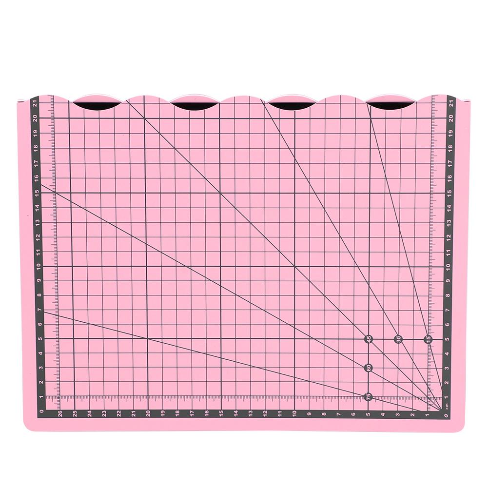 

Складной режущий коврик A3 Композитный ПВХ Белый сердечник Самовосстанавливающийся Инструмент для DIY Ручной работы(розовый)