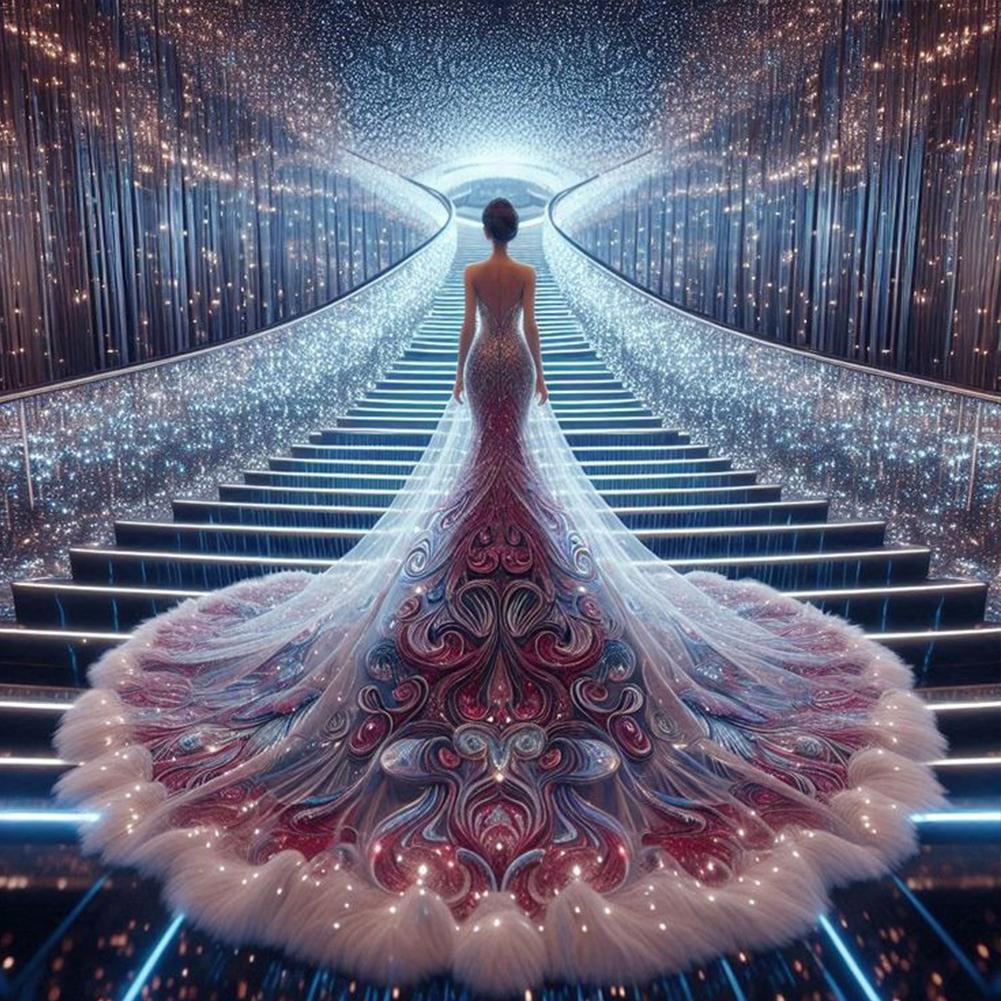 

5D DIY Полный Круглый Дрель Алмазная Картина Девушка Набор Домашний Декор Искусство Стена Ремесло