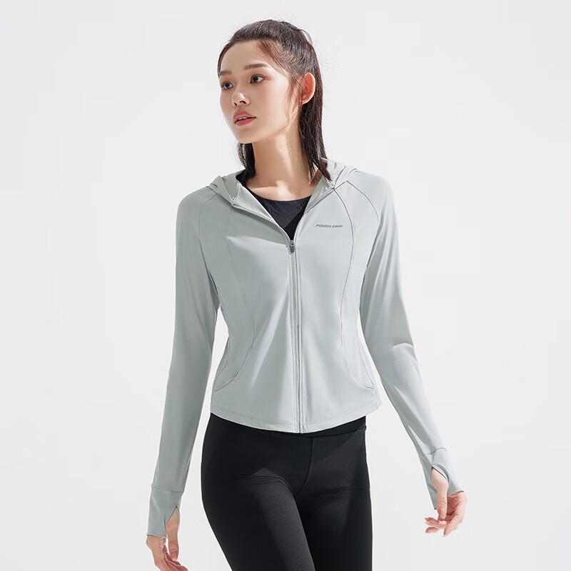 

Touluzhe Women s Hooded Cinch-Waist Yoga Sun Protection Top GPF507004 L